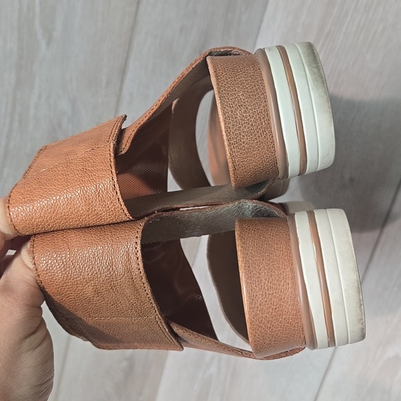 Eileen Fisher Women Spree Velco Ankle Leather Sandals Platform Shoes Sz 7 - Picture 6 of 11
